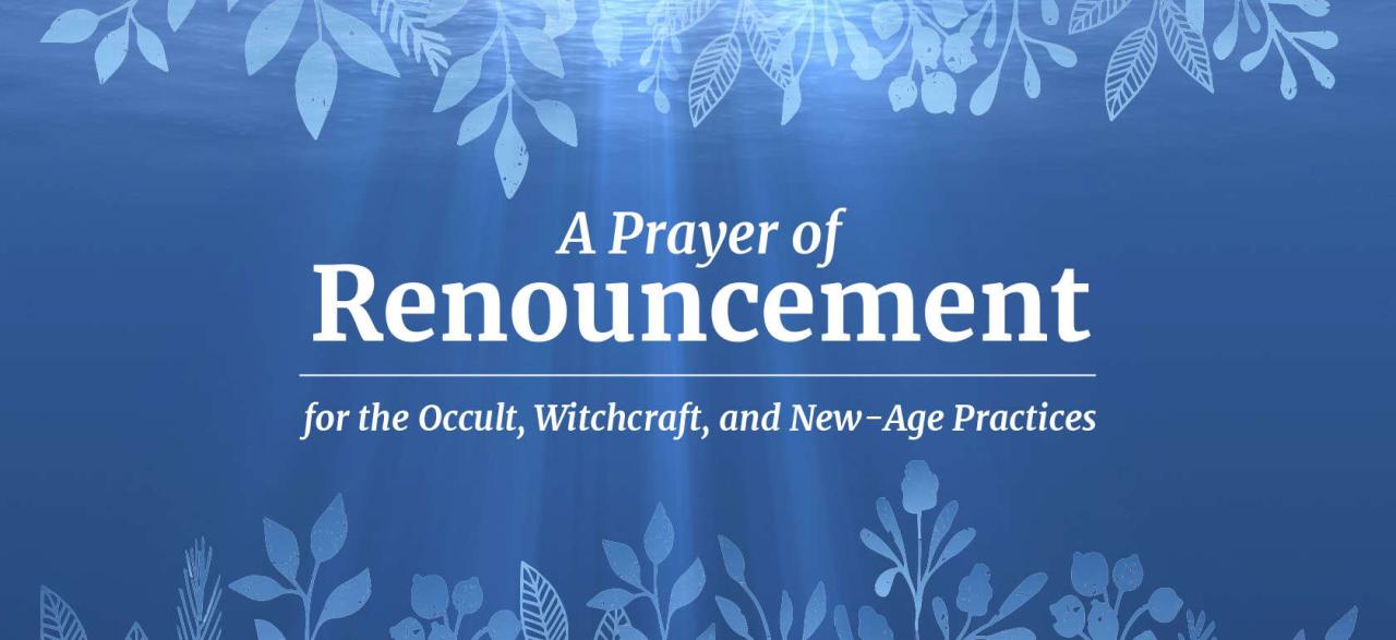 A Prayer of Renouncement Prayer Guide