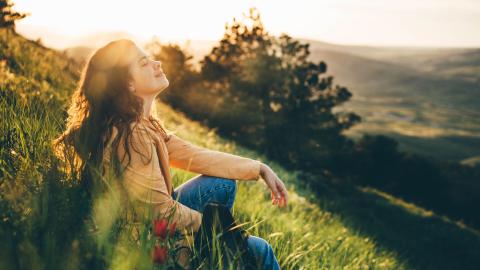 girl in meadow