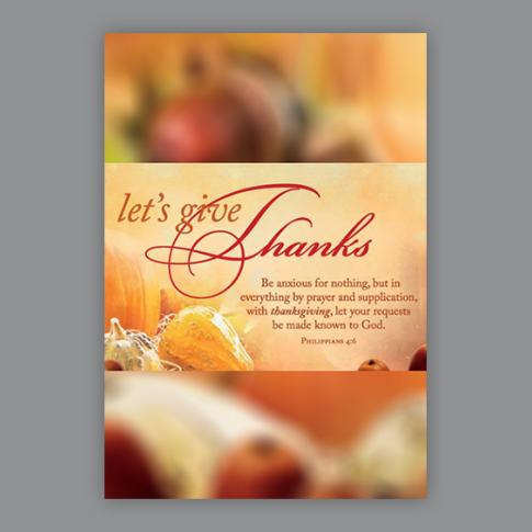 Let's Give Thanks Tent Card