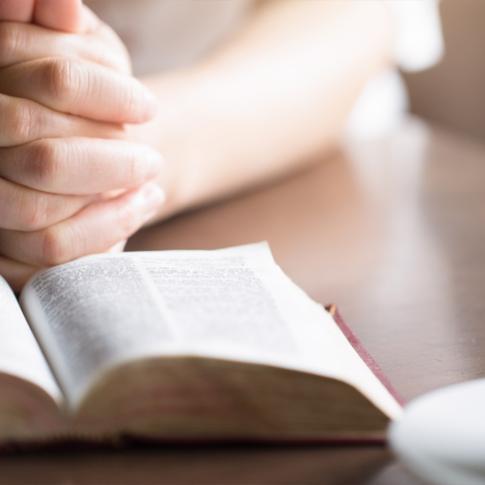 Praying and reading the Bible with a latte