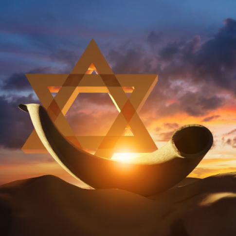 Rosh Hashanah Star of David Shofar